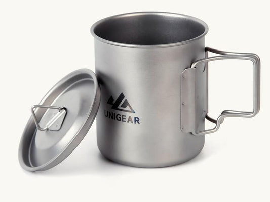 100% Titanium Camping Cup 450ml - Saltwater Bodega