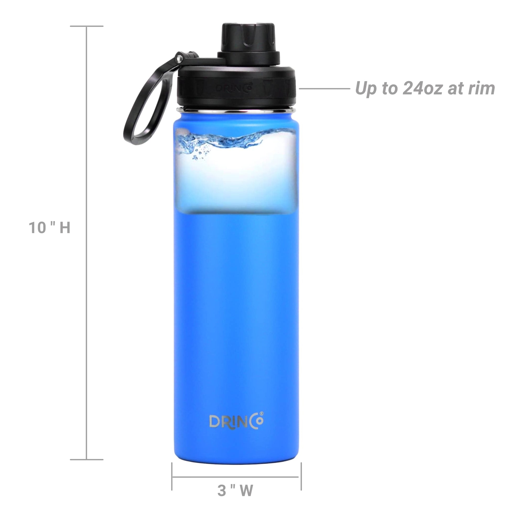 22oz Stainless Steel Sport Water Bottle - Saltwater Bodega