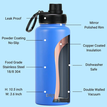 32oz Stainless Steel Water Bottle - Saltwater Bodega