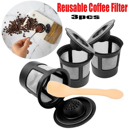 3pcs Reusable Coffee Filter Pod with Spoon - Saltwater Bodega