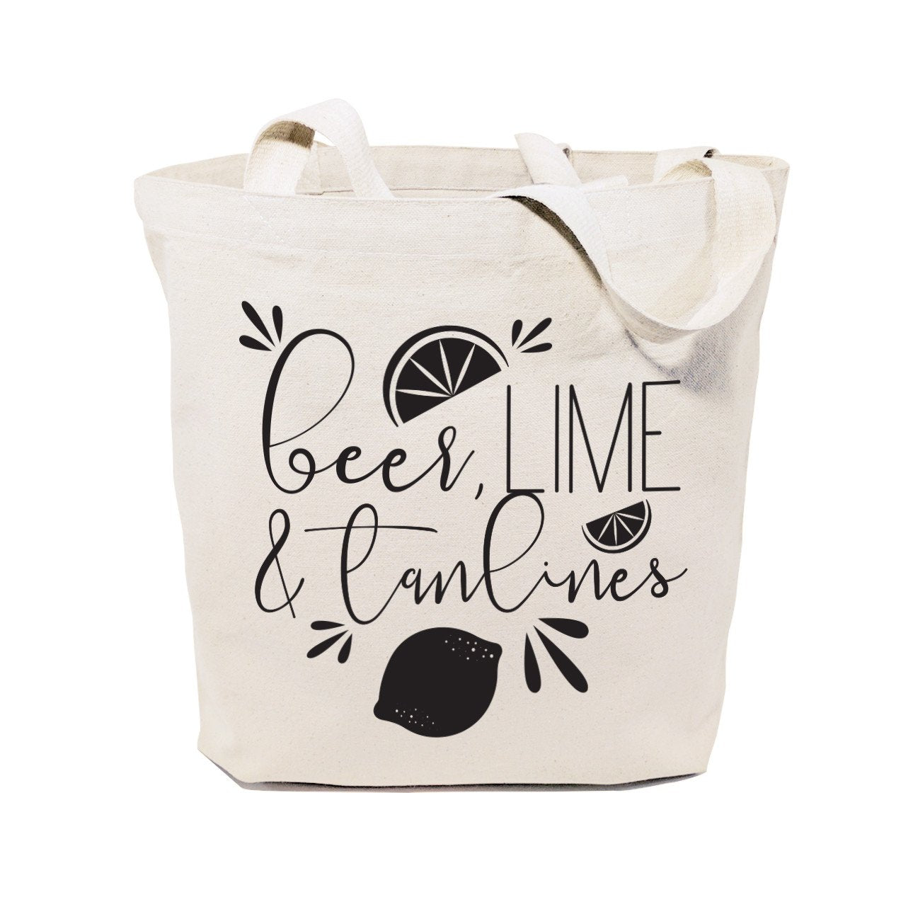 Beer, Lime and Tan Lines Canvas Tote Bag - Saltwater Bodega