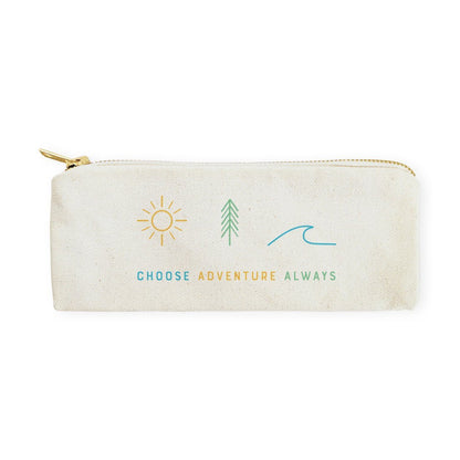 Choose Adventure Always Canvas Pencil Case and Travel Pouch - Saltwater Bodega