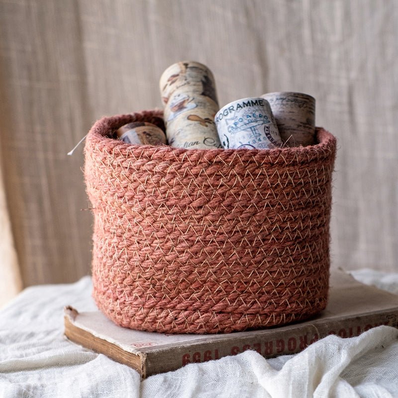Cotton Rope Woven Basket Desktop Organizer - Saltwater Bodega