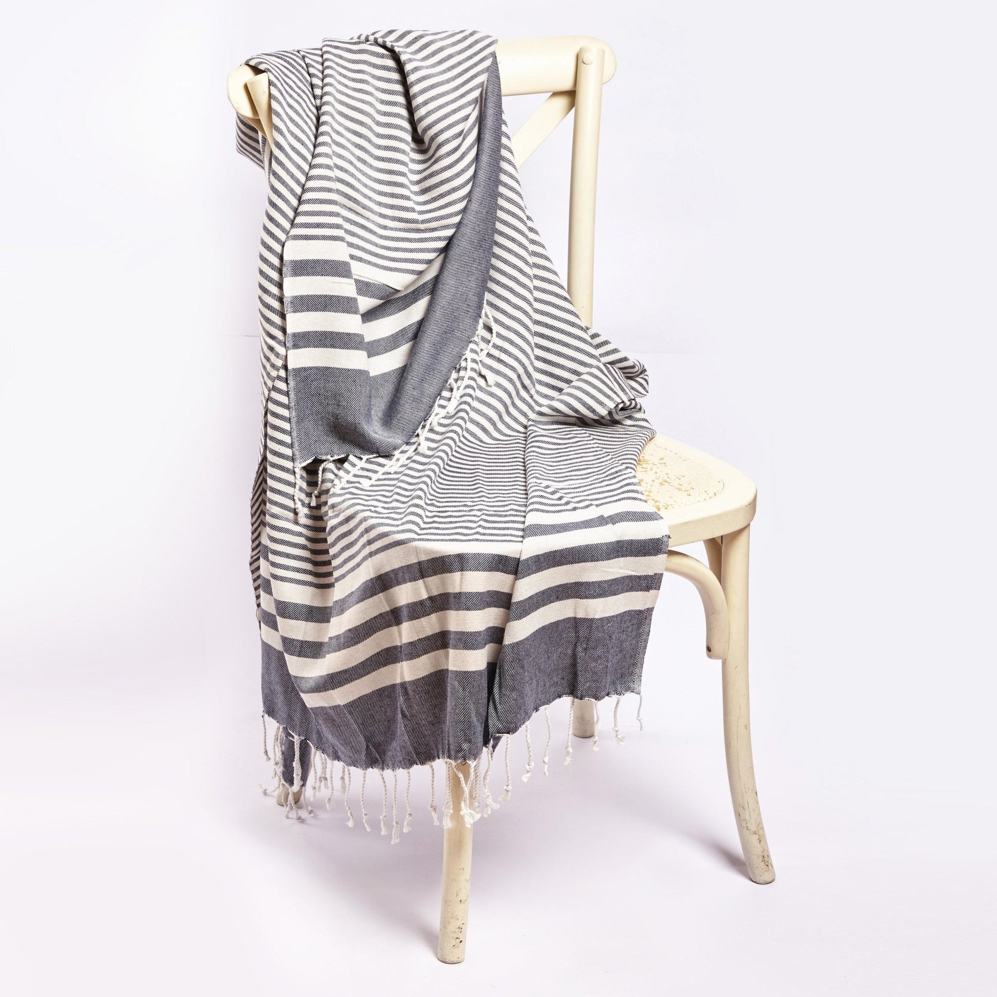 Fethiye Striped Blanket Throw - Saltwater Bodega