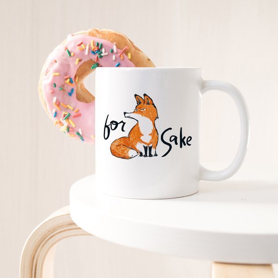 For Fox Sake - Ceramic Coffee Mug - Saltwater Bodega