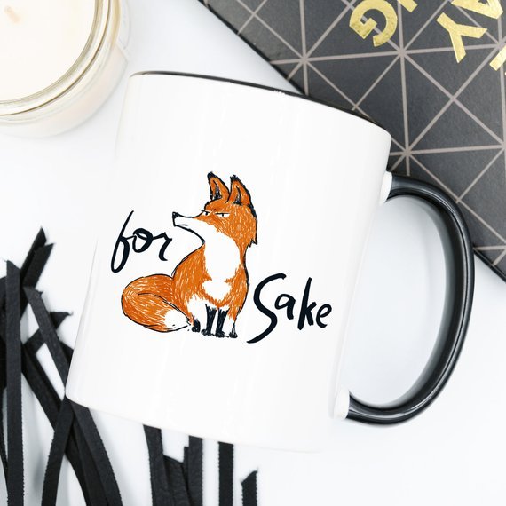 For Fox Sake - Ceramic Coffee Mug - Saltwater Bodega