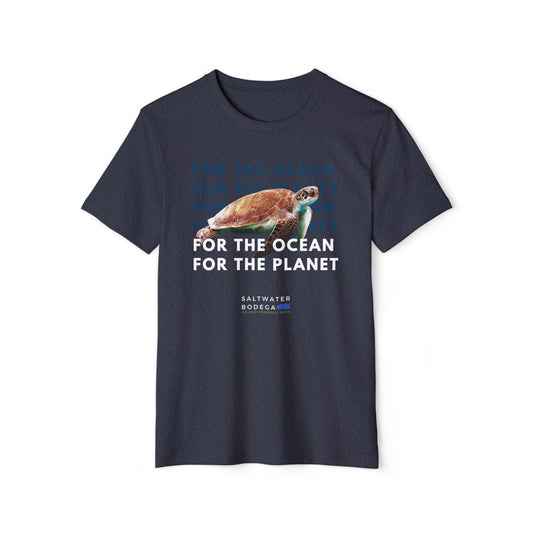 For the Ocean, For the Planet Turtle Unisex Graphic T-Shirt - Saltwater Bodega