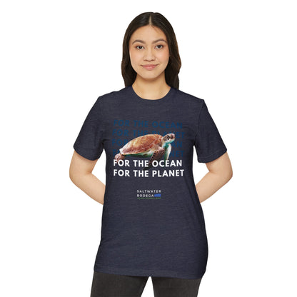 For the Ocean, For the Planet Turtle Unisex Graphic T-Shirt - Saltwater Bodega