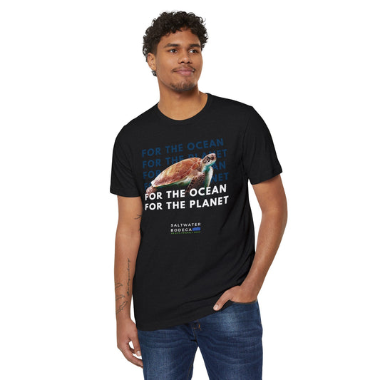 For the Ocean, For the Planet Turtle Unisex Graphic T-Shirt - Saltwater Bodega