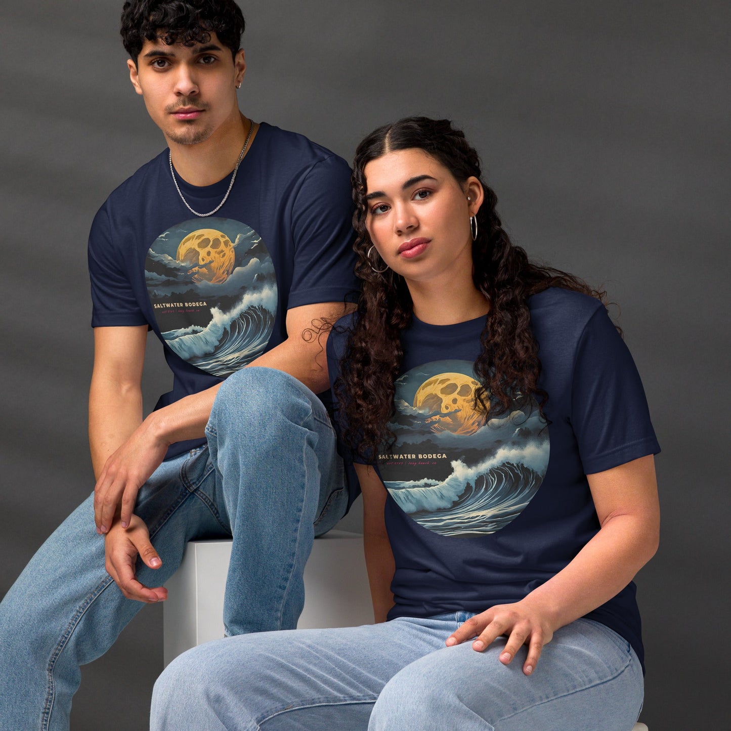 Full Moon Waves Tee - Saltwater Bodega