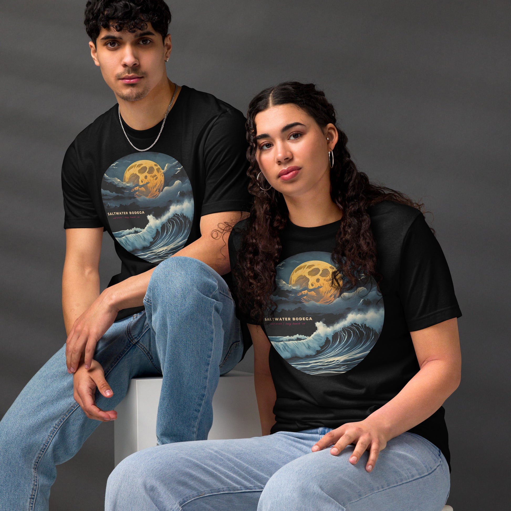 Full Moon Waves Tee - Saltwater Bodega