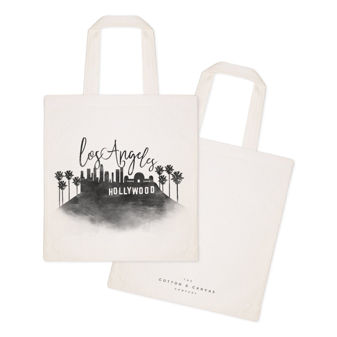 Los Angeles Cityscape Cotton Canvas Tote Bag - Saltwater Bodega