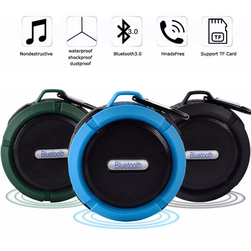 Mini Portable Waterproof Bluetooth Speaker with Suction Cup - Saltwater Bodega