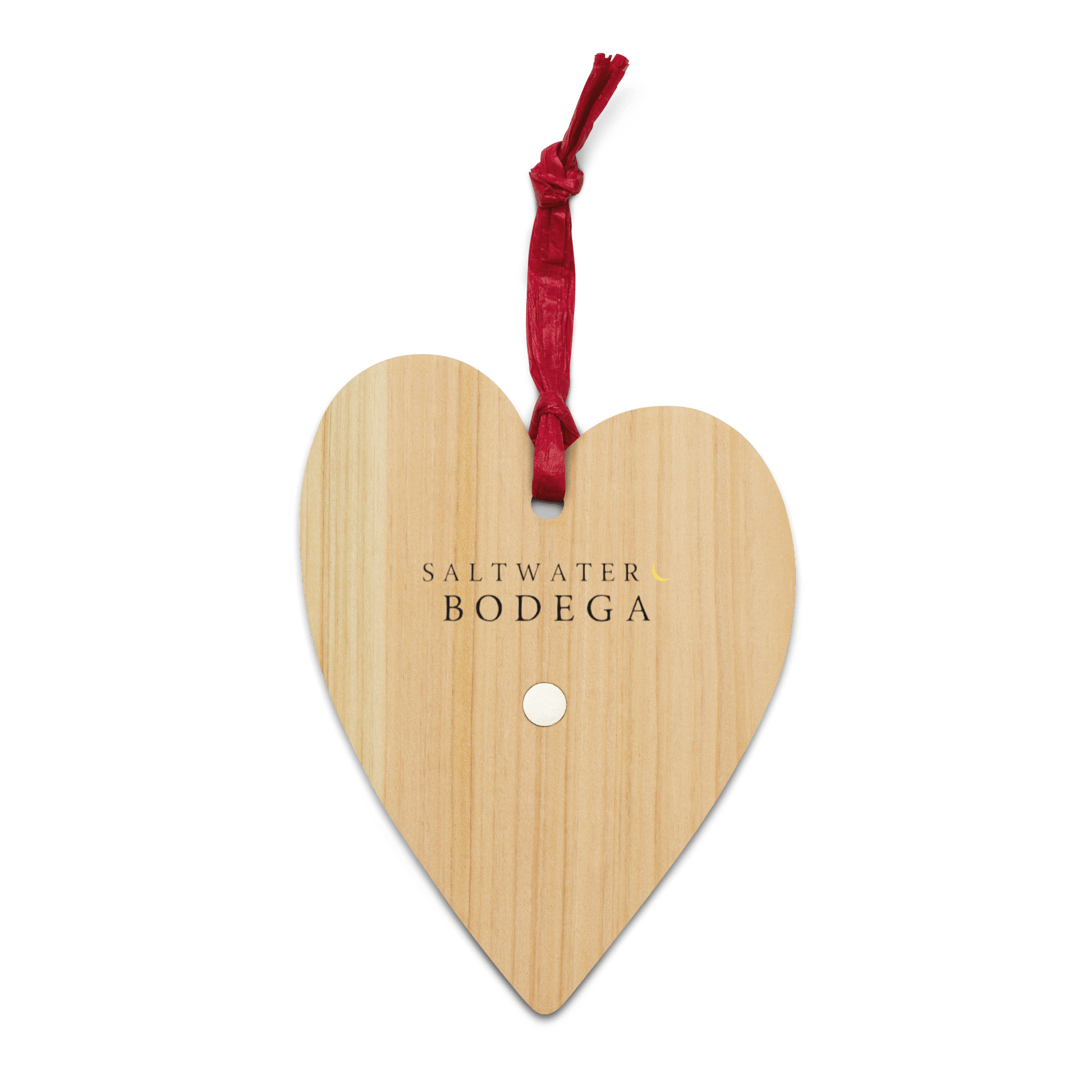 Shark Heart - Shaped Wooden Ornament - Saltwater Bodega