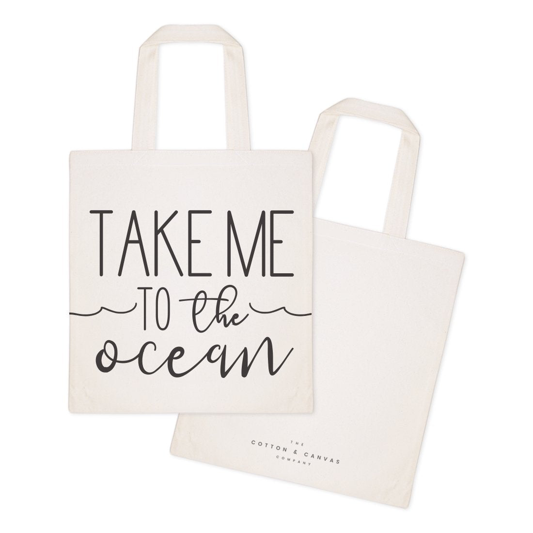 Take Me to the Ocean Cotton Canvas Tote Bag - Saltwater Bodega
