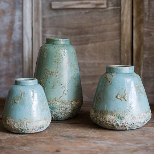 Turquoise Ceramic Vase - Saltwater Bodega